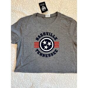 Where Im From‎ Nashville Tennessee Graphic Crop T Shirt Womens Size Medium #59
